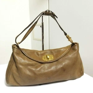 Bolso Bandolera Miu Miu Archive Vittelo Cuero Camel De Colección Envío Usado JAPÓN - Imagen 1 de 16