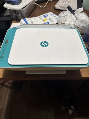 HP DeskJet 2640 All-in-One Wireless Printer Scan Copy w Power Cord Teal - Image 1 of 4