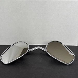 Juego de espejos retrovisores cromados originales Harley Davidson I150007 L E11 001084 OEM (par) como nuevos - Imagen 1 de 11