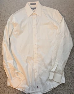 Men’s Nordstrom Cream Colored Dress Shirt Size 15/37 - Picture 1 of 5