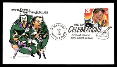 Mayfairstamps US FDC 1993 Ritchie Valling Singing First Day Cover aau_52841 - Image 1 of 2