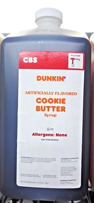 Jarabe Dunkin COOKIE BUTTER 64 fl oz, EXP 2026 Foto 1 de 3