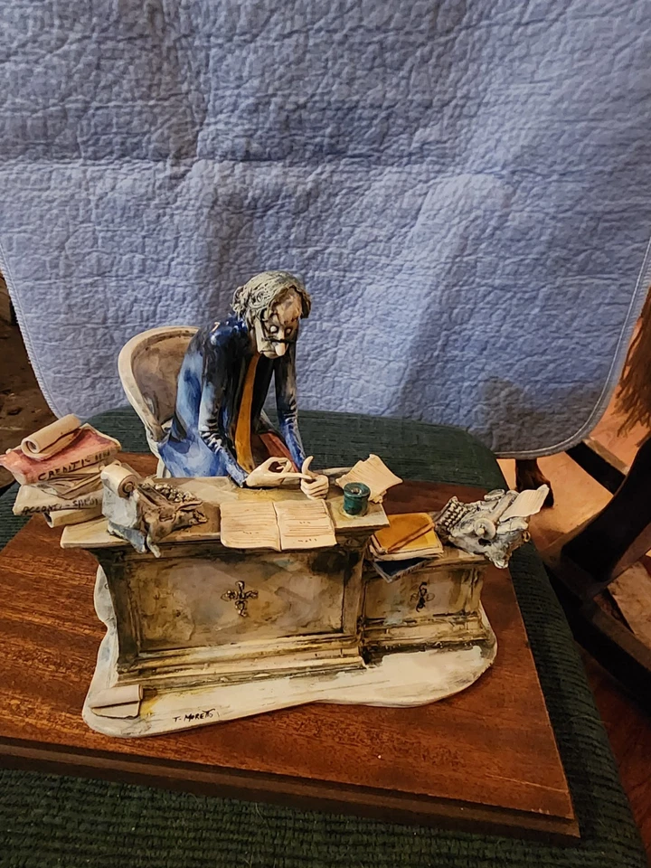 Toni Moretto Ceramic Sculpture w/ Display Case - Image 1 of 4