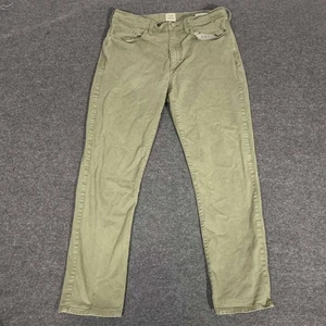 Flint And Tinder Pants Mens 33x30 Green Chino Stretch Straight Casual 5 Pocket - Picture 1 of 16