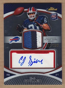 10 2010 Topps Finest C.J. CJ Spiller 3C Jersey Patch Auto RC Autograph #'d /150 - Picture 1 of 2