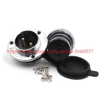 GX30 2Pin Waterproof Connector, Flange Aviation plug Ham Radio 30mm Panel Mount - Image 1 of 4