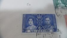 1ST DAY COVER 1937 CORONATION FROM ASCENTION   3 STAMPS 1,2,3D  NO.50