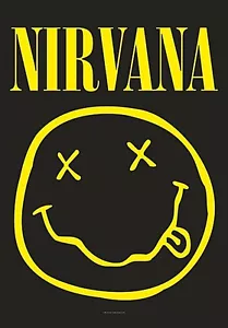 Nirvana Smiley large fabric poster / flag 1100mm x 750mm (hr) - Picture 1 of 1