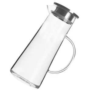 Glass Coffee Pitcher Glass Tea Pitcher Lid Glass Water Kettle Bottle - Picture 1 of 11