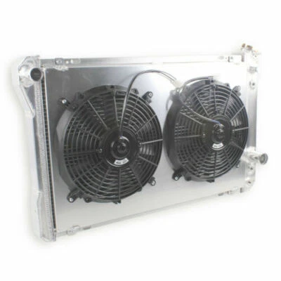 4 Row Aluminum Radiator+2*Fan For 73-87 Chevy C/K C10 C20 C30 K10/K20 GMC TRUCK - Image 1 of 4