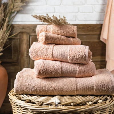 Hencely Turkish Cotton Towel Set – Bath, Hand, Sheets & Washcloths 13 Colors - Image 1 of 4