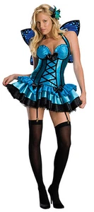 Fantasy Fairy Damen Kostüm Gr. S Sexy Fee Schmetterling Kleid Karneval - Bild 1 von 1