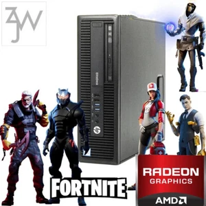 Gaming PC HP AMD Desktop Computer RX550 32GB RAM 256GB SSD+500GB HDD Win10 Wi-Fi - Picture 1 of 8