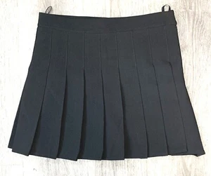 Size Girls School Uniform Skirt Black Skort Pleated Size L - Picture 1 of 8