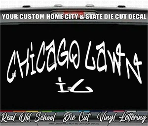 CUSTOM CITY & STATE Vinyl Decal Sticker NATIVE Home Graffiti Car Window Die Cut - Picture 1 of 5