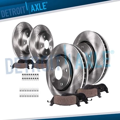 Rotores de disco delanteros traseros pastillas de freno para Chrysler Concorde LHS 300M Dodge Intrepid Foto 1 de 4