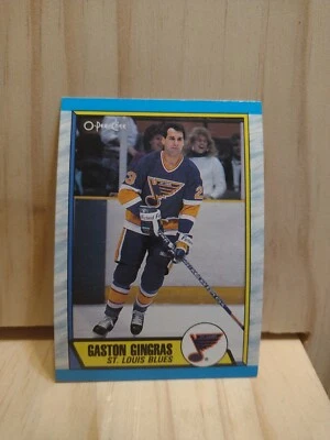 1989-1990 O-Pee-Chee Hockey: ST. LOUIS BLUES  #270 GASTON GINGEAS.  ZZ4 - Image 1 of 2
