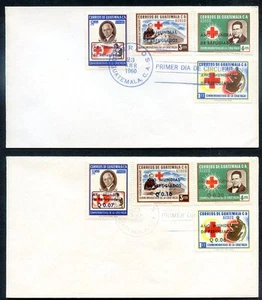 GUATEMALA - REFUGEES - RED CROSS Mi 643/50 - 2 FDC - VF - Picture 1 of 1