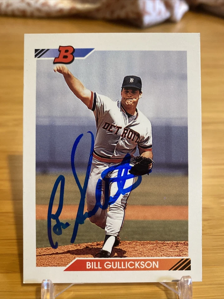 BILL GULLICKSON 1992 Bowman #558 autographed signed Auto card Detroit TIGERS - Image 1 of 1