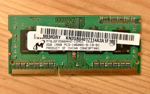 2X Micron 2GB DDR3 SO-DIMM (4 GB total) 1333MHz (PC3-10600) Laptop Memory Module - Picture 1 of 4