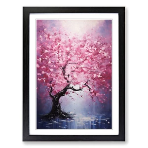 Cherry Blossom Tree Action No.2 Framed Canvas Wall Art Print Poster Picture - Picture 1 of 8