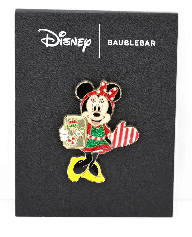 Disney Baublebar Baker Minnie - Bandeja de galletas y guante - Prendedor de vacaciones de Navidad Foto 1 de 1