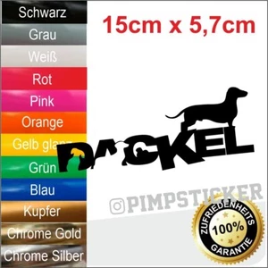 Etiqueta engomada del coche del amor del perro salchicha estilo colorido Dog Love Sticker Animal Pats - Imagen 1 de 4