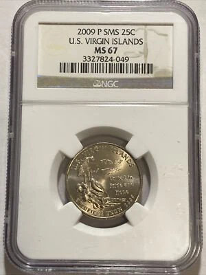2009 P SMS US VIRGIN ISLANDS QUARTER NGC MS 67 - Image 1 of 2