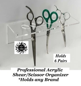 SHEAR SCISSOR(Holds 6)Wall-mount SHELF Barber Hair Stylist Organizer Case Holder - Picture 1 of 1