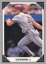 1991 Leaf Previews #8 Len Dykstra Philadelphia Phillies