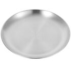 Stainless Steel Camping Dinner Plate 8 Inch Tray