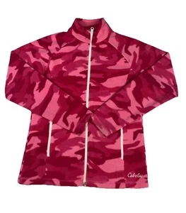 Cabelas Womens Camo Full Zip Jacket Size Medium Camouflage Pink Zip - Picture 1 of 13
