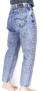 Vintage Lee Jeans Damen 11 Pet dark Acid Wash Petite High Waist Mom Jeans - Bild 1 von 8