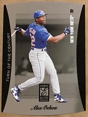 1997 ALEX OCHOA DONRUSS ELITE TURN OF THE CENTURY INSERT #15 METS #444/3500 - Image 1 of 2