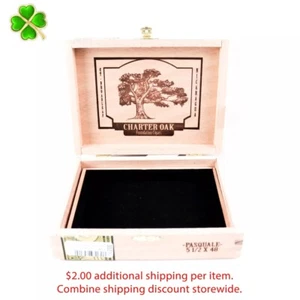 Caja de cigarros de madera vacía Charter Oak Pasquale 7" x 5,5" x 2" - Imagen 1 de 13