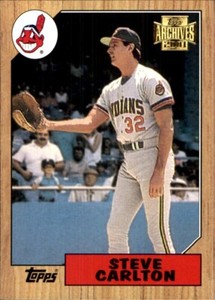 2001 Topps ARCHIVES #396 Steve Carlton CLEVELAND GUARDIANS 1987 TOPPS TRADED