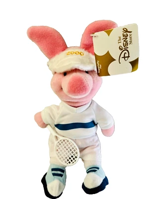 Exclusive For The Disney Store 2000 Tennis Piglet tennis player Winnie the Pooh - image 1 of 4
