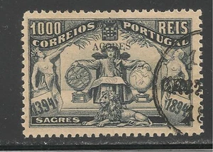 Azores #77 (A48) En muy buen estado usado - 1894 1000r Simbólico de los Estudios del Príncipe Enrique - Imagen 1 de 1