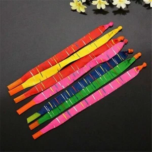 Pack of 12 Multi Colour Rocket Balloons Latex Noise Maker Kids Party Bag Filler - Picture 1 of 7