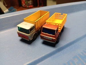 Lesney Matchbox Tipper Container Truck und Matchbox Rail Truck - Bild 1 von 10