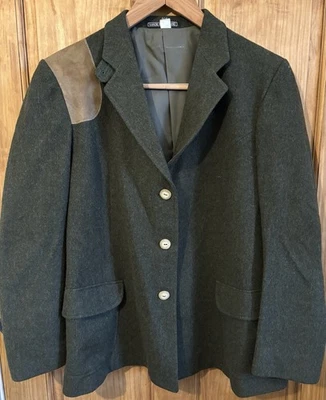VTG LL Bean Blazer Sz 16 Bauer Loden Superleicht Wool Alpaca Green Equestrian - Image 1 of 4