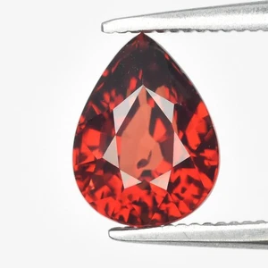 💎 1.37ct VVS Pear Natural Pinkish Orange Pyrope Garnet - Tanzania Gemstone - Picture 1 of 4