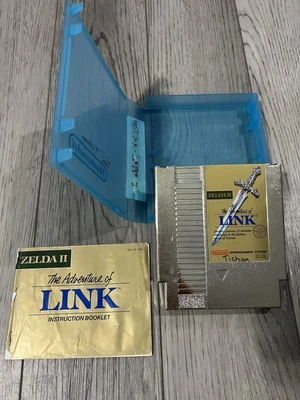 Zelda 2 The Adventure of Link Nintendo NES Gold Cartridge Game And Manual   - Image 1 of 4