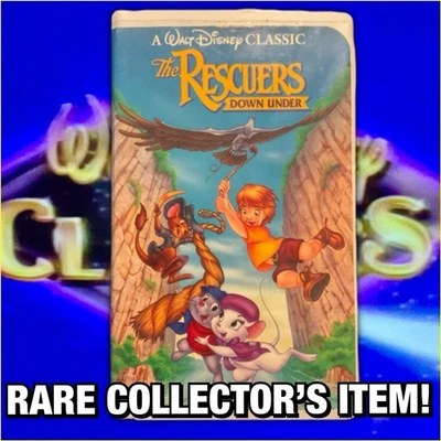 The Rescuers Down Under (VHS, 1991) RARE Disney Collectible Item! -TESTED- - Image 1 of 4