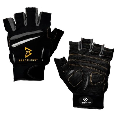 Guantes de fitness Bionic Beastmode medio dedo para hombre (medianos) Foto 1 de 4