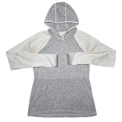 Camisa The North Face Mujer M FlashDry Sudadera con Capucha Top Gris Blanco Atletismo Correr Foto 1 de 4