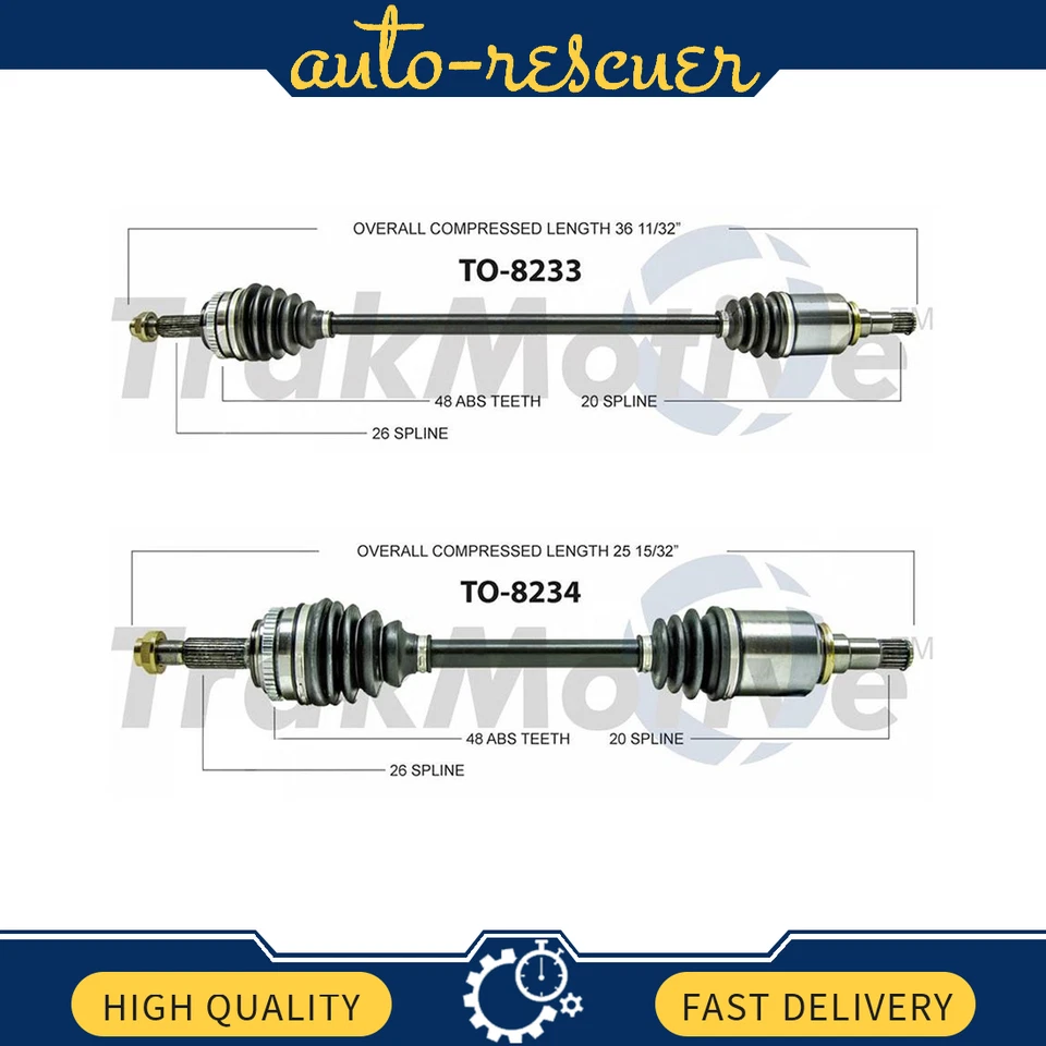 Para Pontiac Vibe Toyota Corolla Matrix 09-12 tracción delantera 2 ejes CV SurTrack Foto 1 de 3
