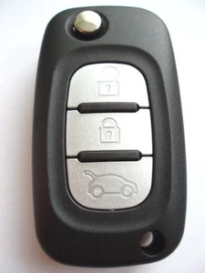 RFC 3 Tasten Flip Key Case für Renault Clio 3 2007 - 2012 Fernbedienung Anhänger VA2 Klinge - Bild 1 von 4
