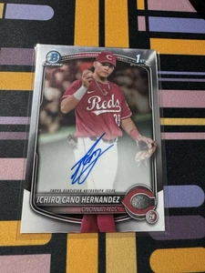 Bowman Ichiro Cano Hernandez 2025 1st Bowman cromado automático #CPA-IC Cincinnati Reds - Imagen 1 de 2