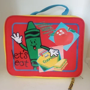 RARE Crayola Green Crayon Lunchbox Lunch Box Gus School Zipper Bag - Picture 1 of 8